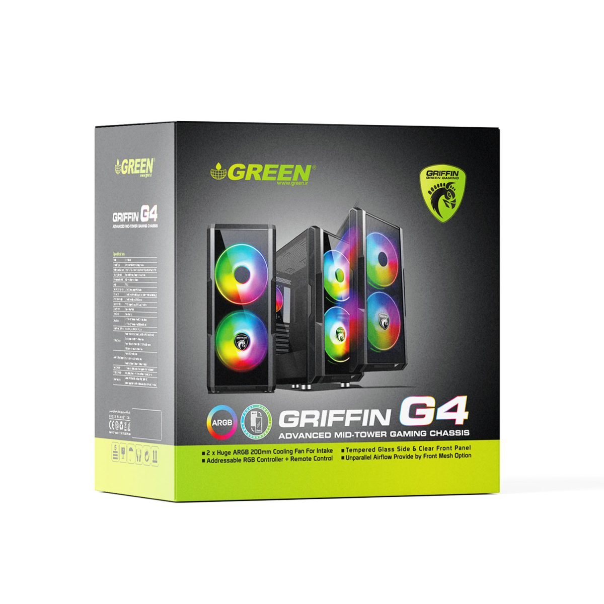 کیس کامپیوتر مدل گیمینگ GRIFFIN G4