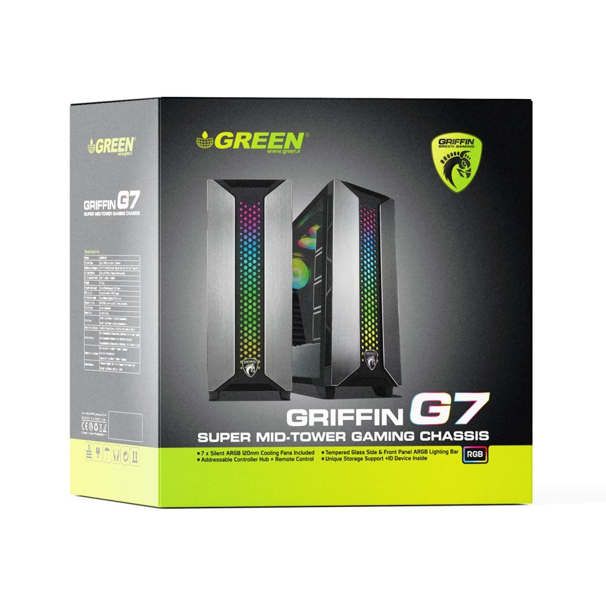 کیس کامپیوتر مدل گیمینگ GRIFFIN G7