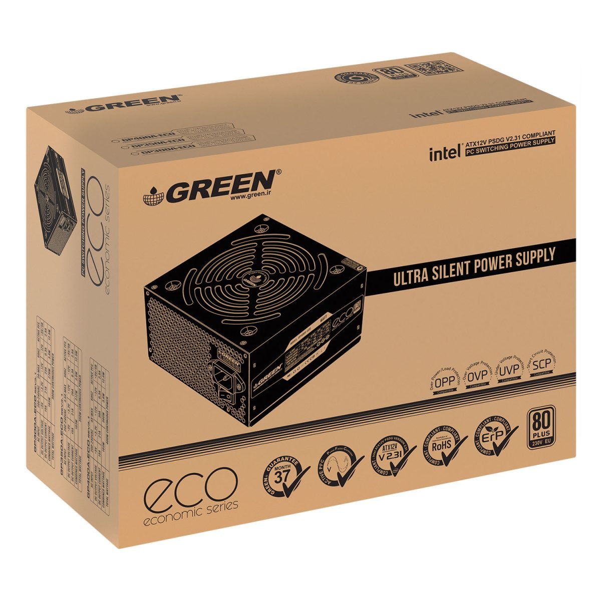 منبع تغدیه کیس مدل GP300A-ECO Rev3.1